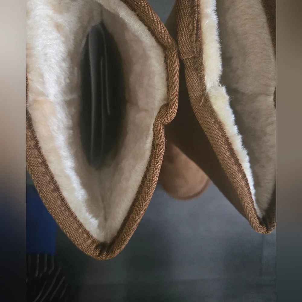 Forever Tan Faux Suede Fur Lined Winter Boots